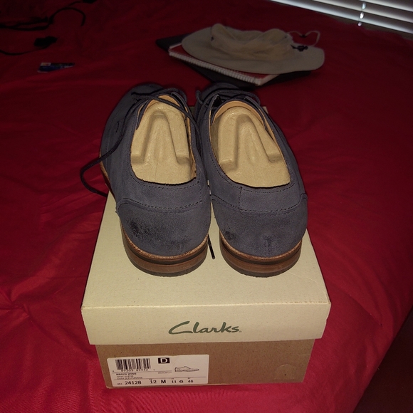Clark's Navy Suede Dress Shoes - Picture 2 of 6